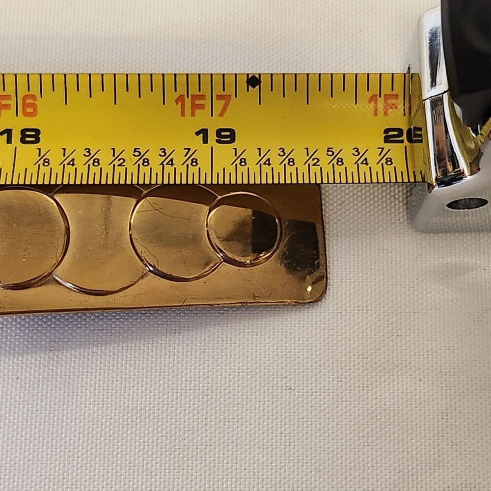 Vintage Fish Scales Belt 70s Gold Tone Stretch Elastic Hook Buckle Small 19.5 in